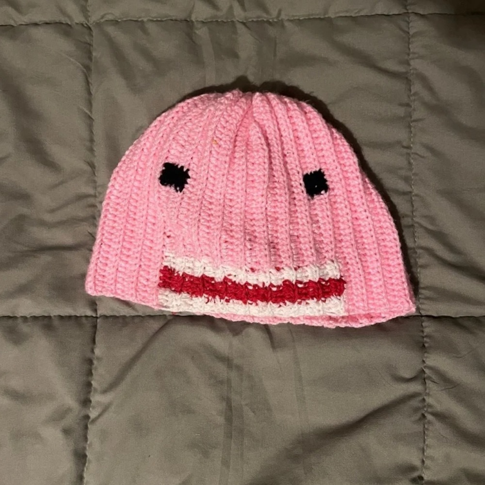 Pink domo beanie
